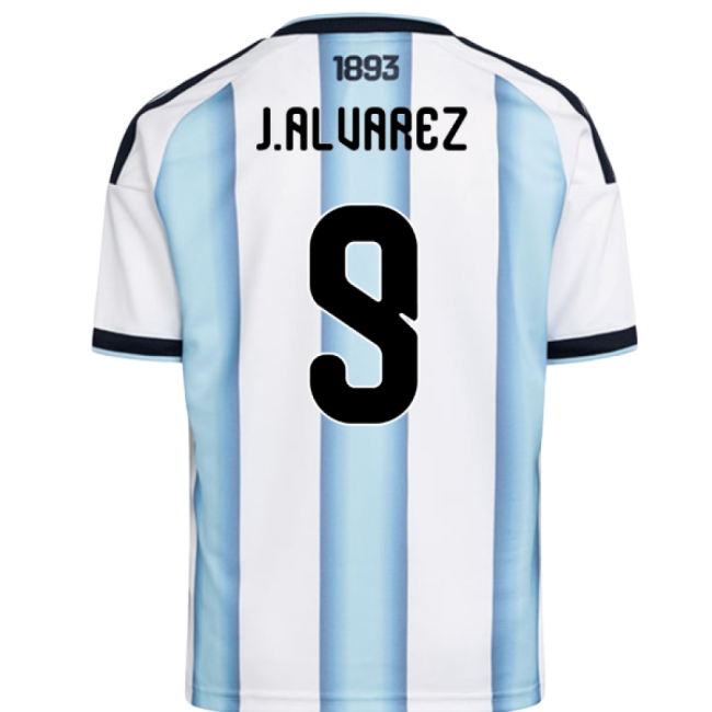 2026-2027 Argentina Home Shirt (Kids) (J.Alvarez 9)-Football Jersey Hub