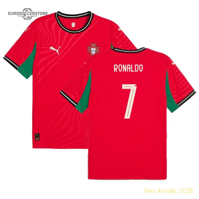 2025-2026 Portugal Womens Team Home Shirt (Unisex) (Ronaldo 7)-Football Jersey Hub