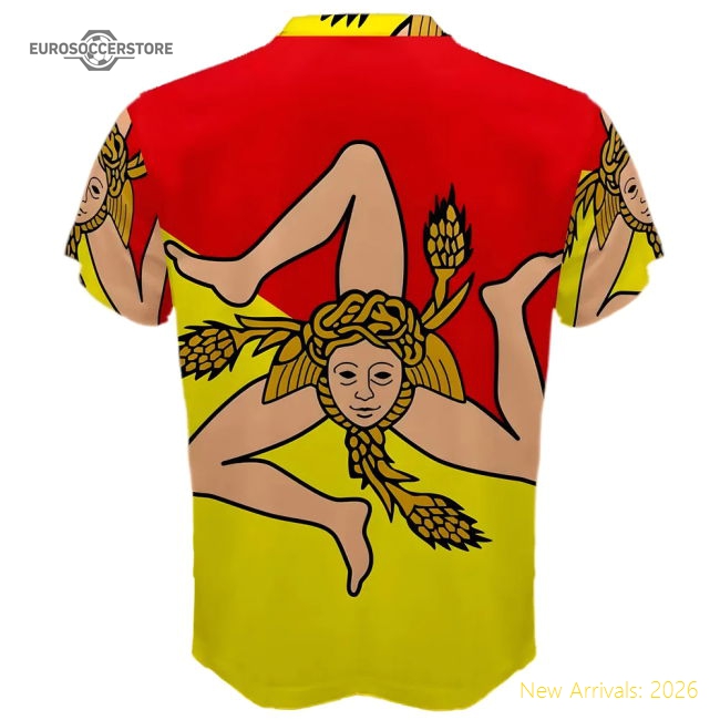 Sicily Coat of Arms Sublimated Sports Jersey-Football Jersey Hub