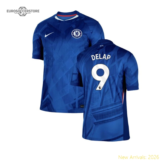 2025-2026 Chelsea Home Shirt (Delap 9)-Football Jersey Hub
