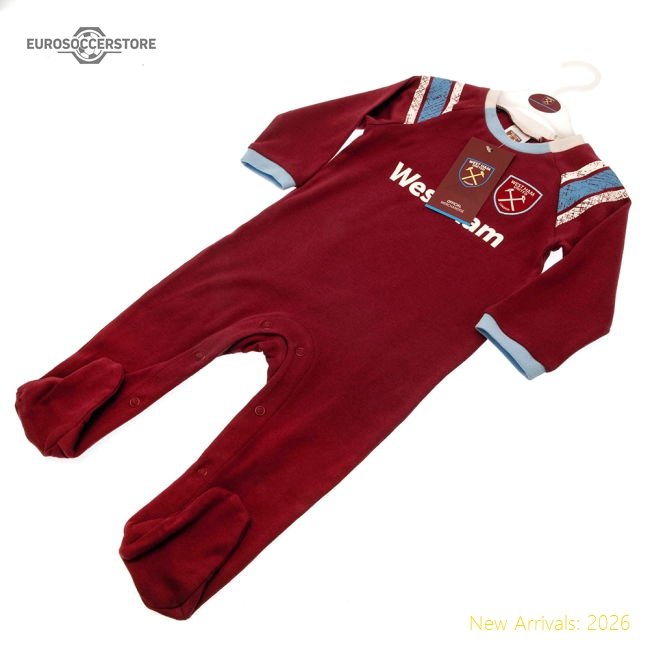 West Ham United FC Sleepsuit 9-12 Mths ST-Football Jersey Hub