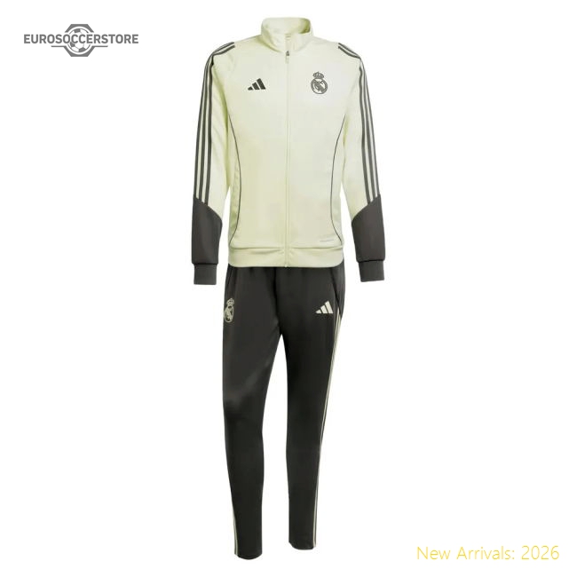 2025-2026 Real Madrid Tracksuit (Almost Lime)-Football Jersey Hub
