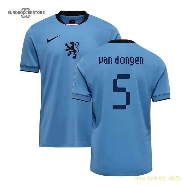 2025-2026 Netherlands Womens Team Away Shirt (Kids) (Van Dongen 5)-Football Jersey Hub