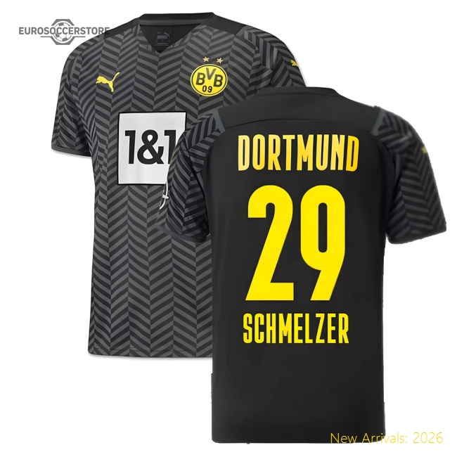 2021-2022 Borussia Dortmund Away Shirt (SCHMELZER 29)-Football Jersey Hub