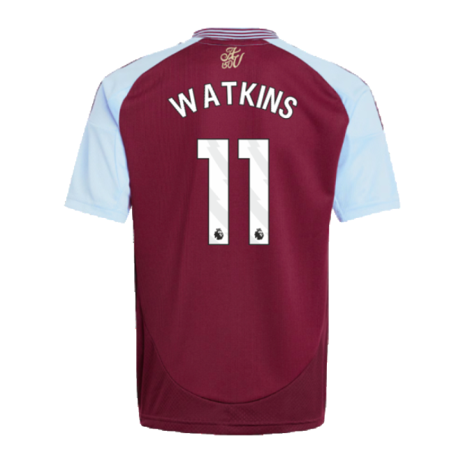2024-2025 Aston Villa Home Shirt (Kids) (Watkins 11)-Football Jersey Hub