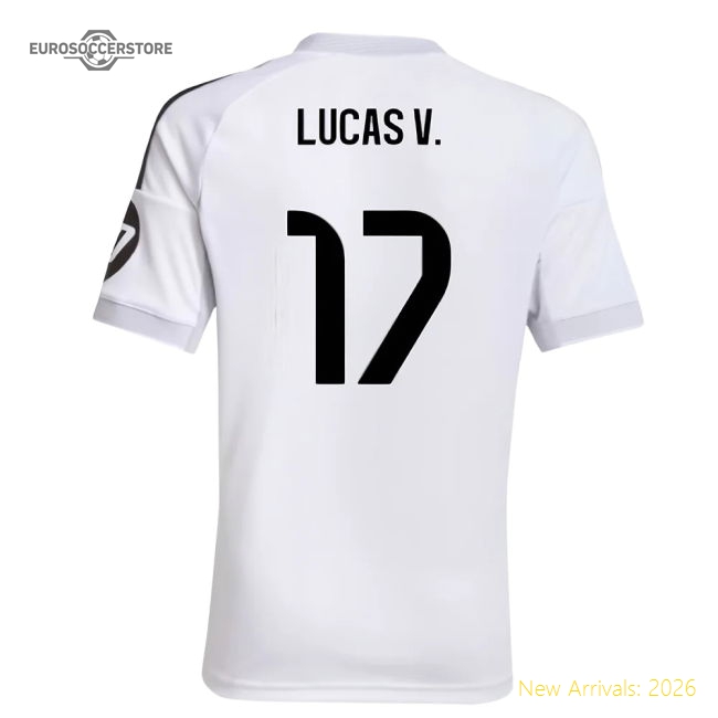 2025-2026 Real Madrid Home Shirt (Kids) (Lucas V. 17)-Football Jersey Hub