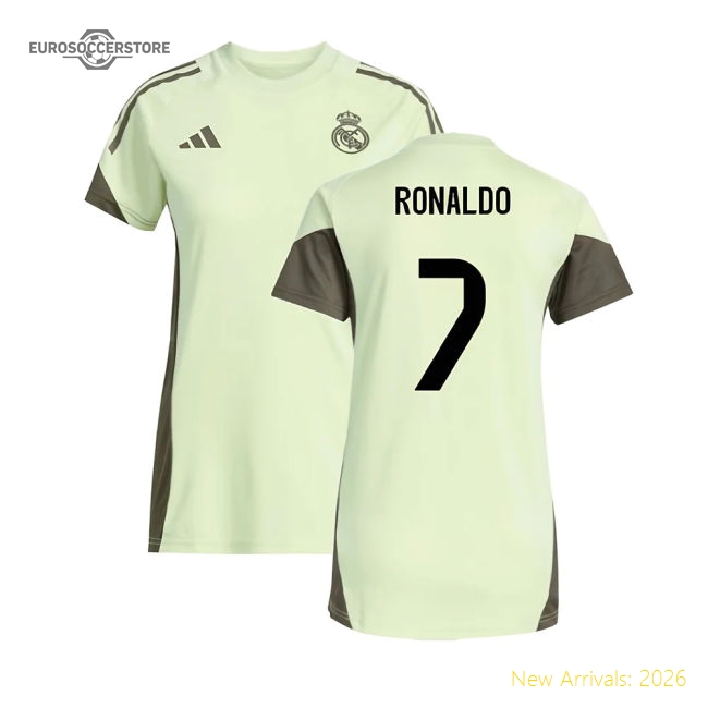 2025-2026 Real Madrid Training Jersey (Almost Lime) - Womens (Ronaldo 7)-Football Jersey Hub