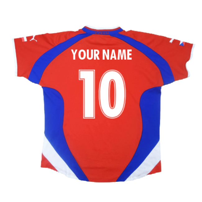 Czech Republic 2000-02 Home Shirt ((Very Good) XL) (Your Name)-Football Jersey Hub