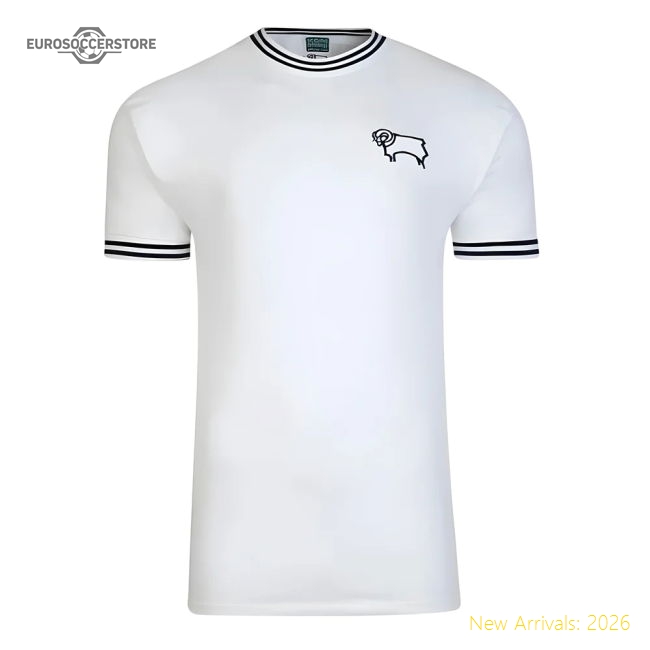 Score Draw Derby County 1972 Retro Football Shirt-Football Jersey Hub