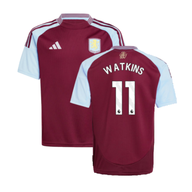 2024-2025 Aston Villa Home Shirt (Kids) (Watkins 11)-Football Jersey Hub