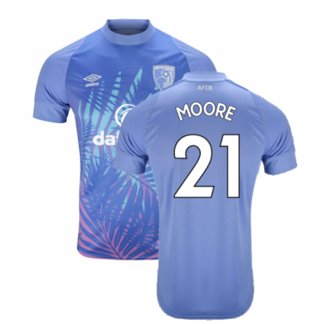Bournemouth 2022-23 Away Shirt (L) (MOORE 21) (Excellent)-Football Jersey Hub