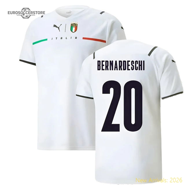2021-2022 Italy Away Shirt (BERNARDESCHI 20)-Football Jersey Hub