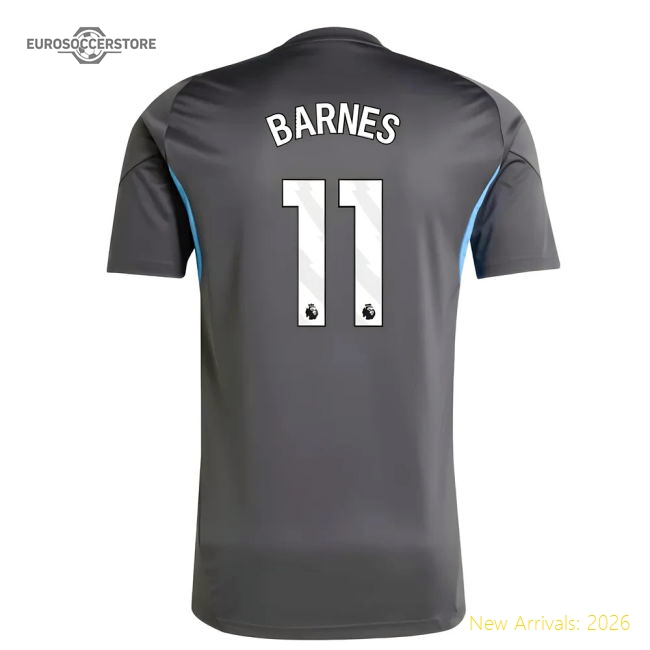 2025-2026 Newcastle Training Shirt (Grey) (Barnes 11)-Football Jersey Hub