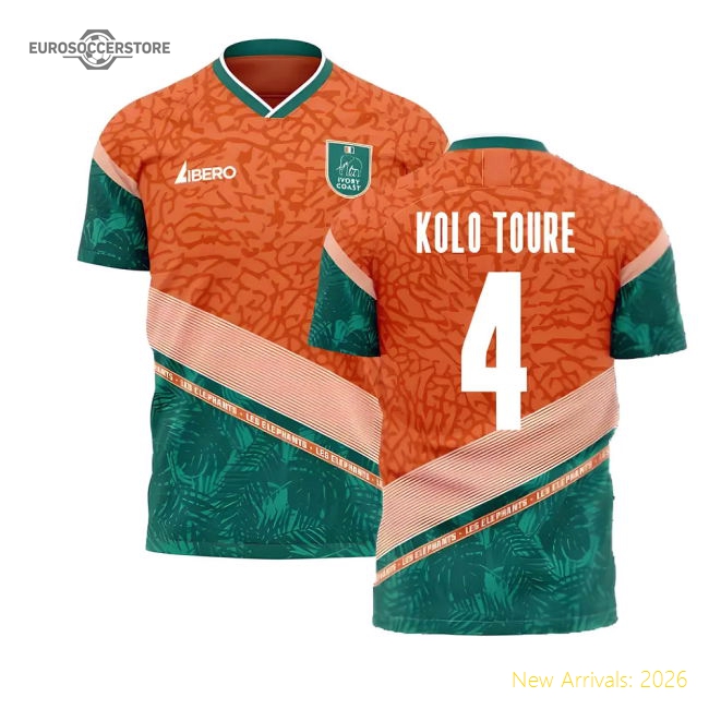 Ivory Coast 2025-2026 Away Concept Football Kit (Libero) (KOLO TOURE 4)-Football Jersey Hub