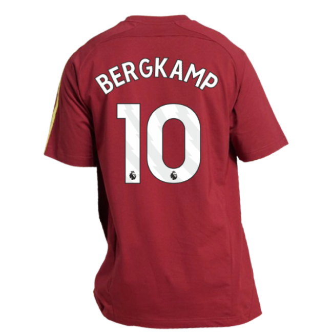 2025-2026 Arsenal UBP Tee (Noble Maroon) (Bergkamp 10)-Football Jersey Hub