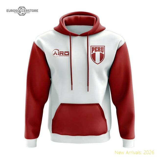 Peru Concept Country Football Hoody (White)-Football Jersey Hub