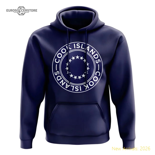 Cook Islands Football Badge Hoodie (Navy)-Football Jersey Hub
