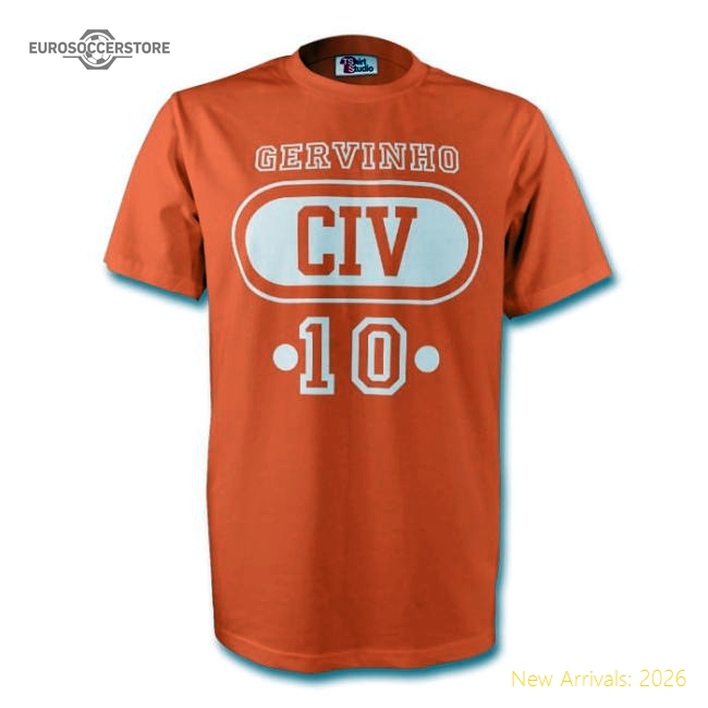 Gervinho Ivory Coast Civ T-shirt (orange)-Football Jersey Hub