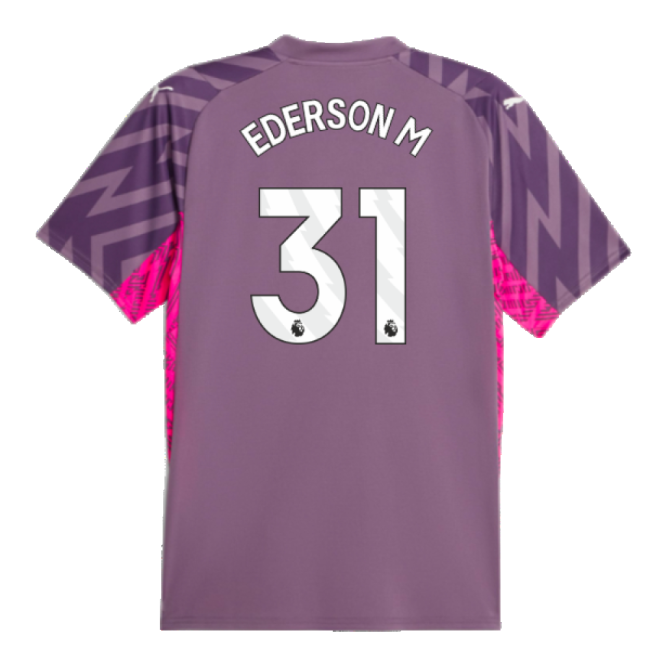 2023-2024 Man City Goalkeeper Shirt (Purple Charcoal) (Ederson M 31)-Football Jersey Hub