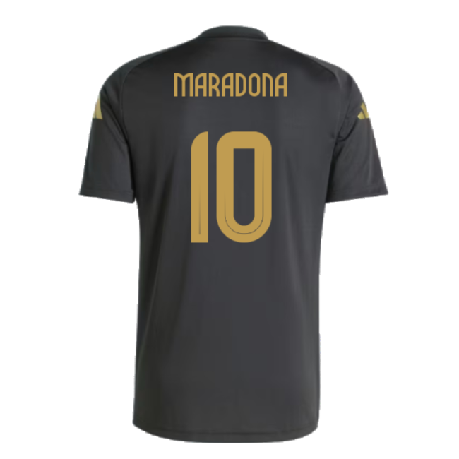 2024-2025 Argentina Pre-Match Shirt (Black) (MARADONA 10)-Football Jersey Hub