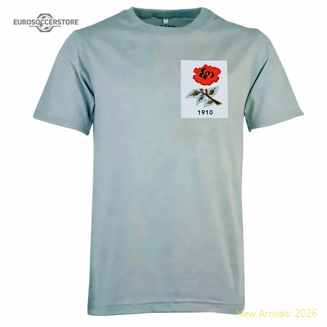 England Rose 1910 Grey T-Shirt-Football Jersey Hub