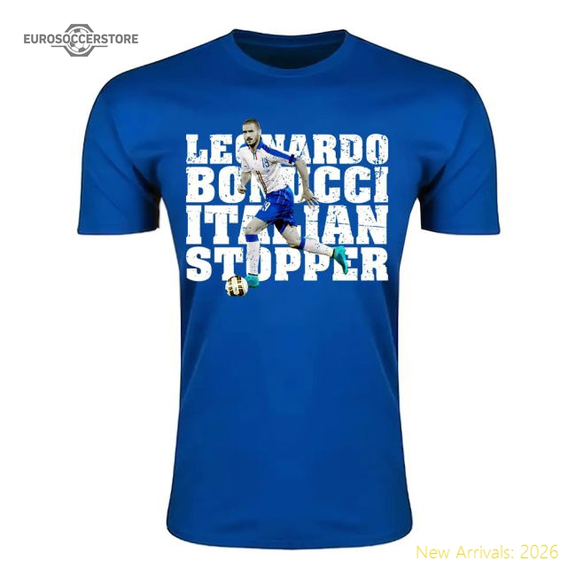 Leonardo Bonucci Italian Stopper T-Shirt (Blue) - Kids-Football Jersey Hub