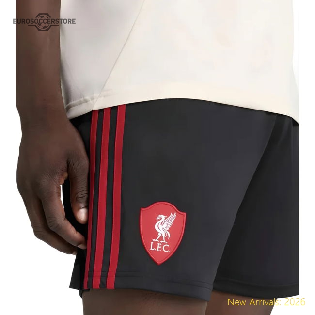 2025-2026 Liverpool Away Shorts (Black)-Football Jersey Hub