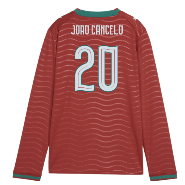2026-2027 Portugal Long Sleeve Home Shirt (Kids) (Joao Cancelo 20)-Football Jersey Hub