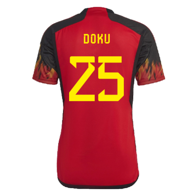 2022-2023 Belgium Home Shirt (Doku 25)-Football Jersey Hub
