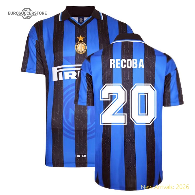 1998 Inter Milan Score Draw Home Shirt (RECOBA 20)-Football Jersey Hub