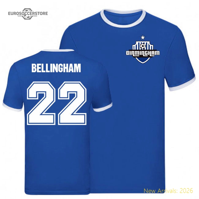 Jude Bellingham Birmingham Ringer Tee (Blue)-Football Jersey Hub