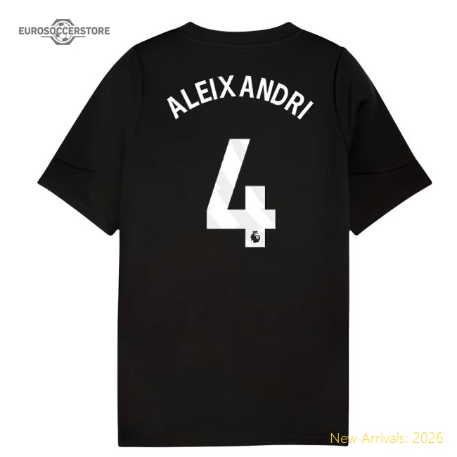 2025-2026 Man City Training Jersey (Black) - Kids (Aleixandri 4)-Football Jersey Hub