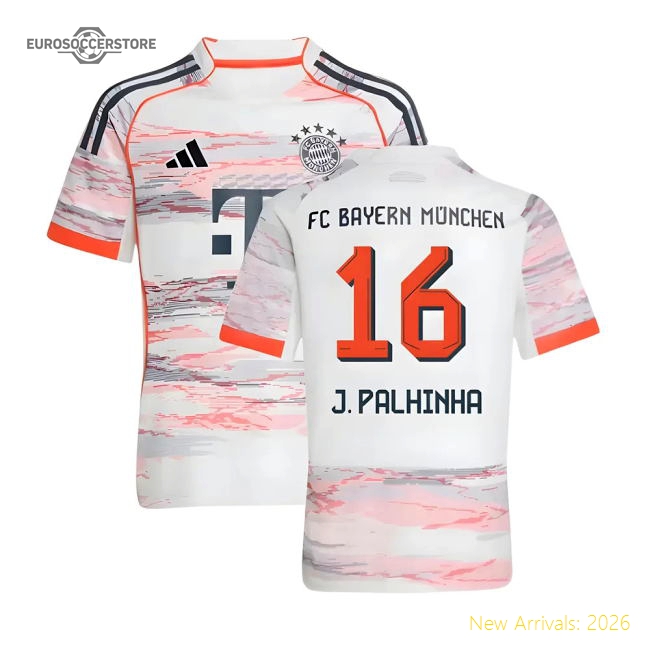 2025-2026 Bayern Munich Away Shirt (Kids) (J. Palhinha 16)-Football Jersey Hub