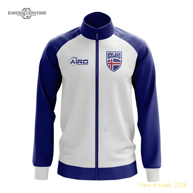 Iceland Concept Football Track Jacket (White)-Football Jersey Hub