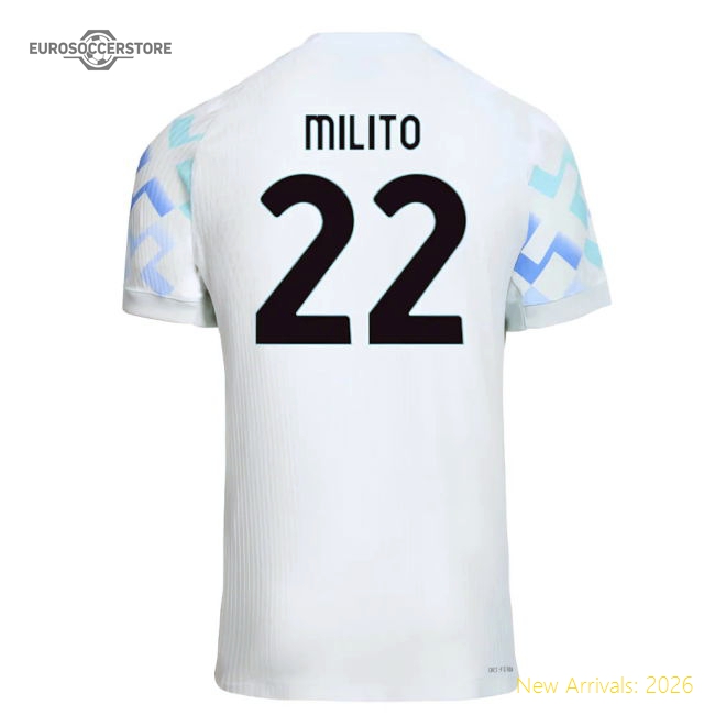 2025-2026 Inter Milan Authentic Away Shirt (Milito 22)-Football Jersey Hub