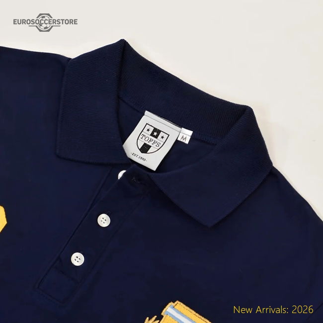 Argentina No 10 Navy Polo Shirt-Football Jersey Hub