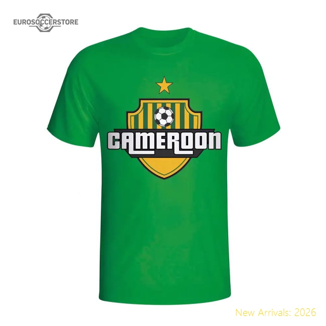 Cameroon Country Logo T-shirt (green)-Football Jersey Hub