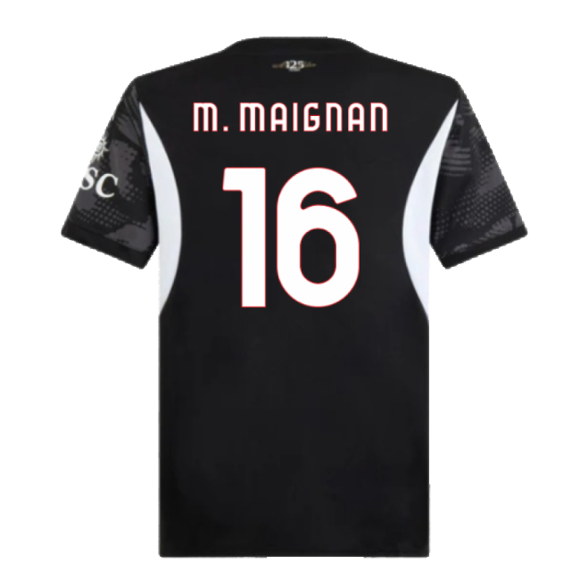 2024-2025 AC Milan Home Goalkeeper Shirt (Black) (M. MAIGNAN 16)-Football Jersey Hub