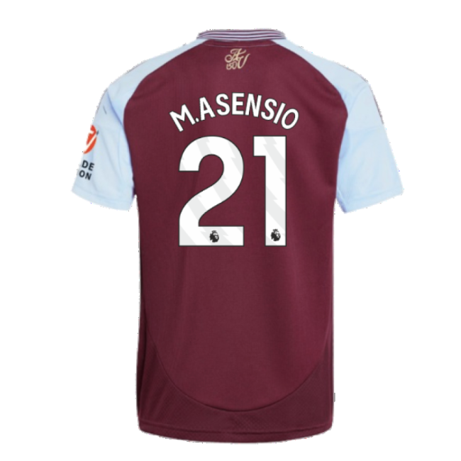 2024-2025 Aston Villa Home Shirt (M.Asensio 21)-Football Jersey Hub