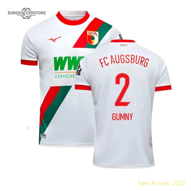 2025-2026 FC Augsburg Home Shirt (Gumny 2)-Football Jersey Hub
