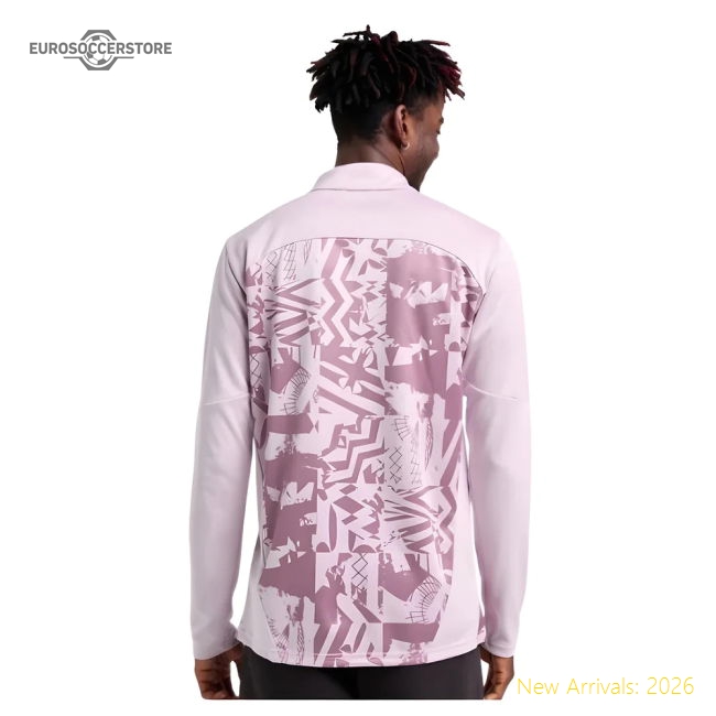 2024-2025 AC Milan Prematch 1/4 Zip Top (Grape)-Football Jersey Hub