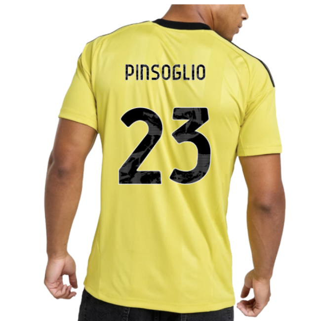 2025-2026 Juventus Third Goalkeeper Shirt (Pure Sulfur) (Pinsoglio 23)-Football Jersey Hub