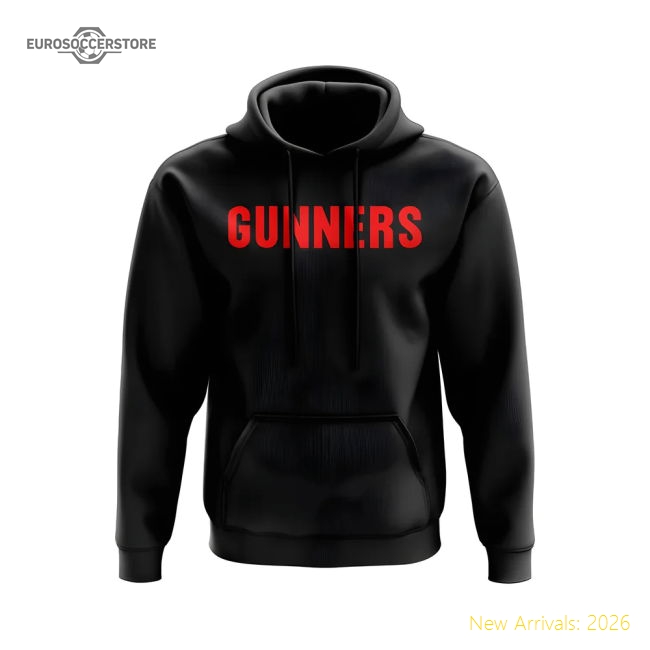 Arsenal Gunners Hoody (Black)-Football Jersey Hub