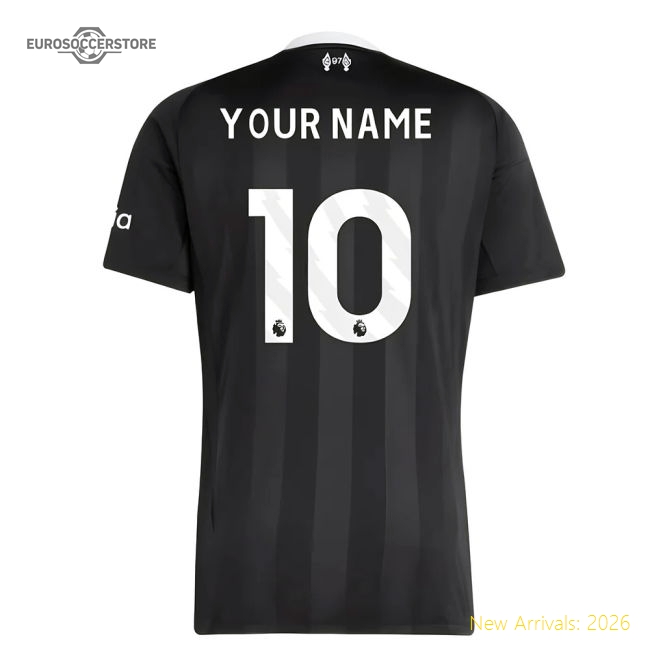 2025-2026 Liverpool Third Goalkeeper Shirt (Black) (Your Name)-Football Jersey Hub