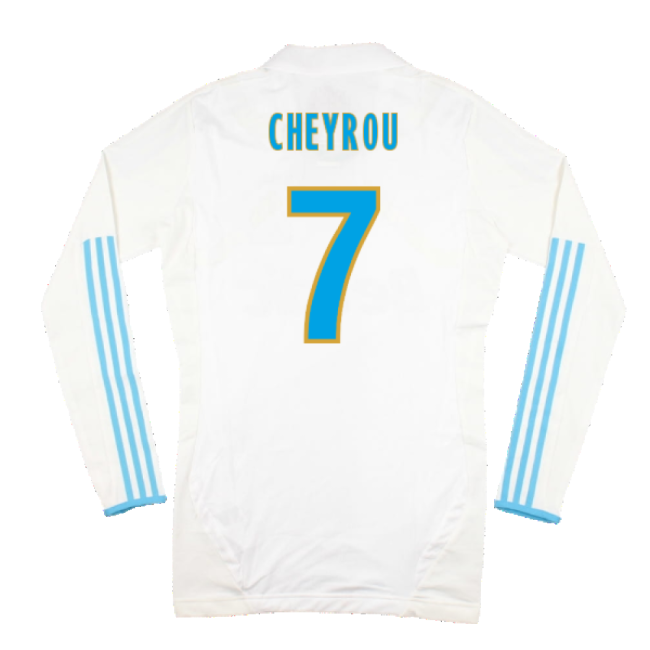 Marseille 2011-12 Player Spec Long Sleeve Home Shirt ((Excellent) L) (Cheyrou 7)-Football Jersey Hub