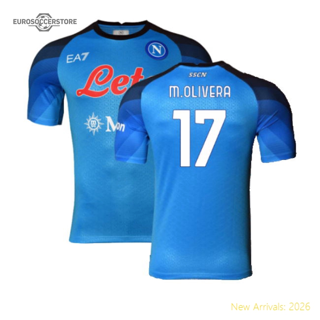 Napoli 2022-23 Player Issue Home Shirt (3XL) (M.Olivera 17) (Excellent)-Football Jersey Hub