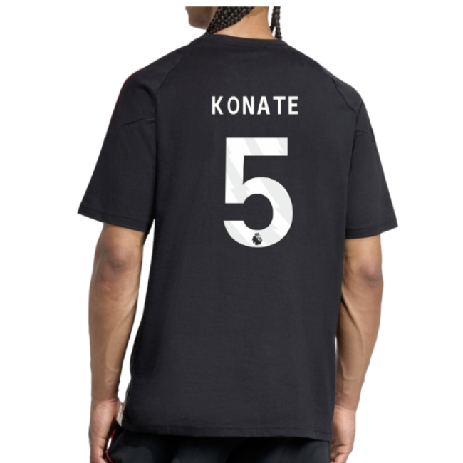 2025-2026 Liverpool Training Tee (Black) (Konate 5)-Football Jersey Hub