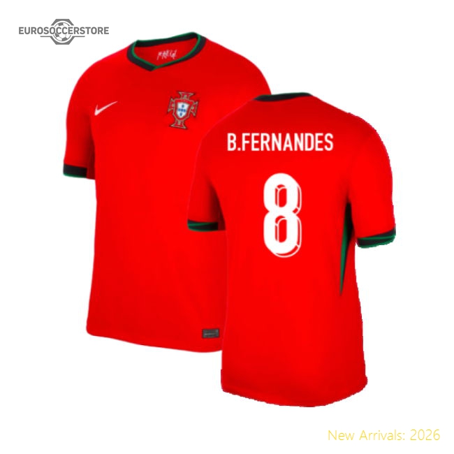 2024-2025 Portugal Home Shirt (B.Fernandes 8)-Football Jersey Hub