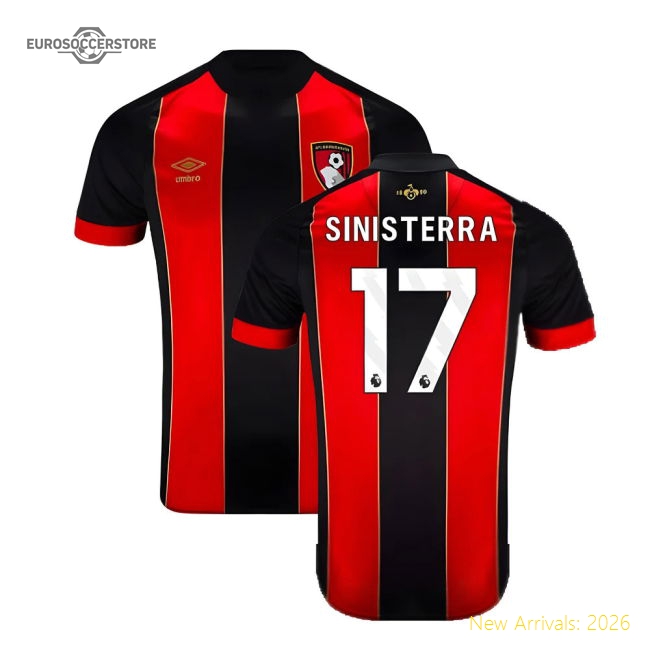 2024-2025 Bournemouth Home Shirt (Sinisterra 17)-Football Jersey Hub