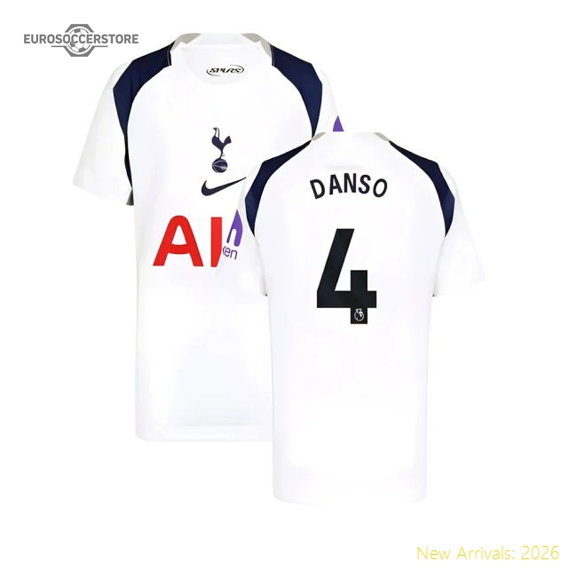 2025-2026 Tottenham Hotspur Home Shirt (Kids) (Danso 4)-Football Jersey Hub